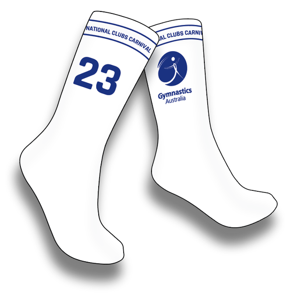 2023 NCC Crew Socks [wht] Gymnastics Australia Online Store